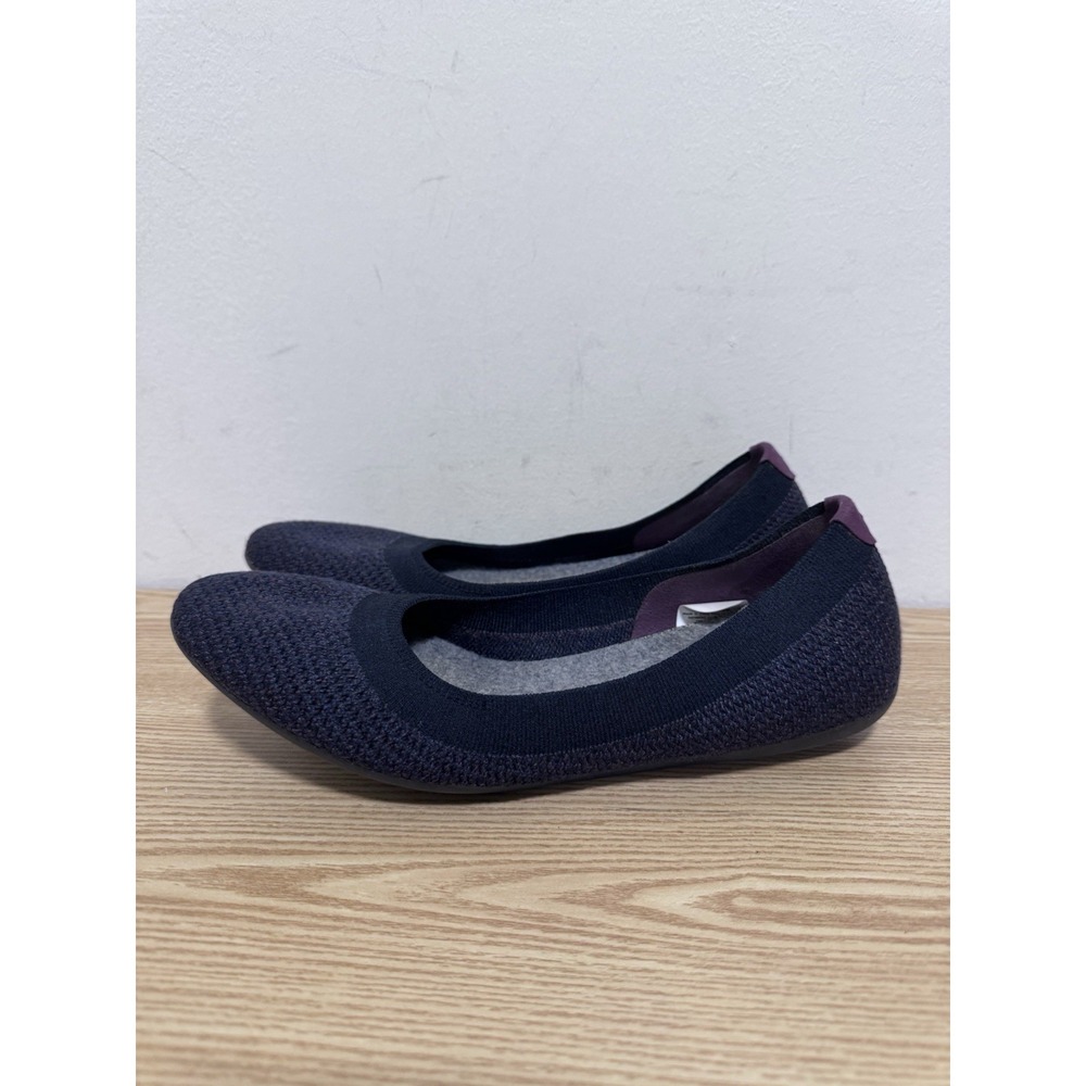 Allbirds Tree Breezers Knit Ballet Flats Women's Size 8 Olympus (Dark Grey)